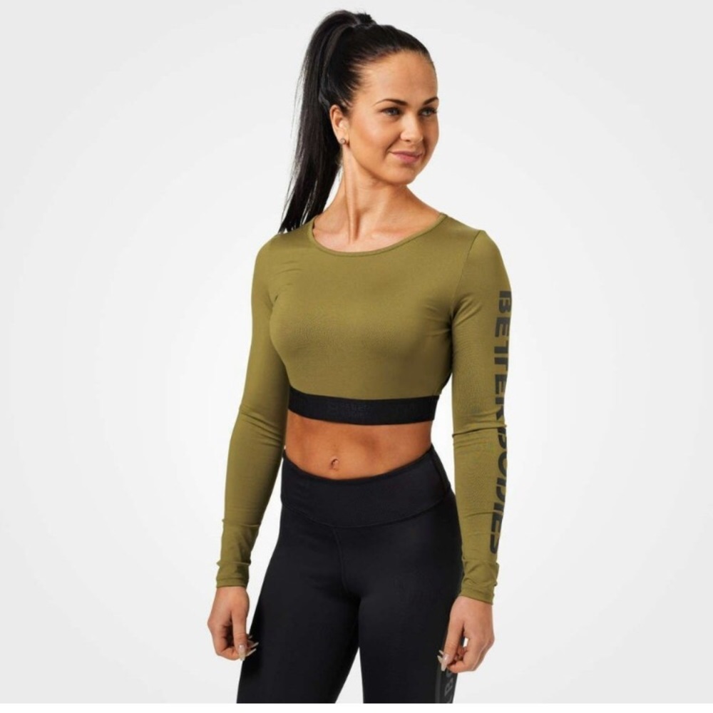 Better Bodies Long Sleeve Crop Medium open back